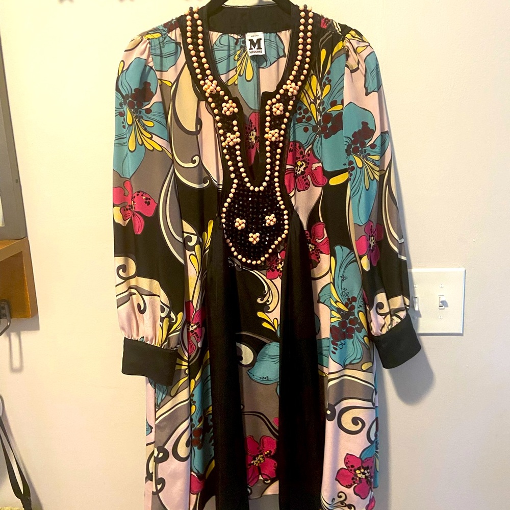 Missoni Vintage Tunic with Beaded Neckline